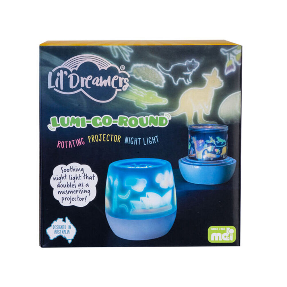 Lil Dreamers 12.9x12.9x12.9cm Glowing Rotating LED Projector Australiana