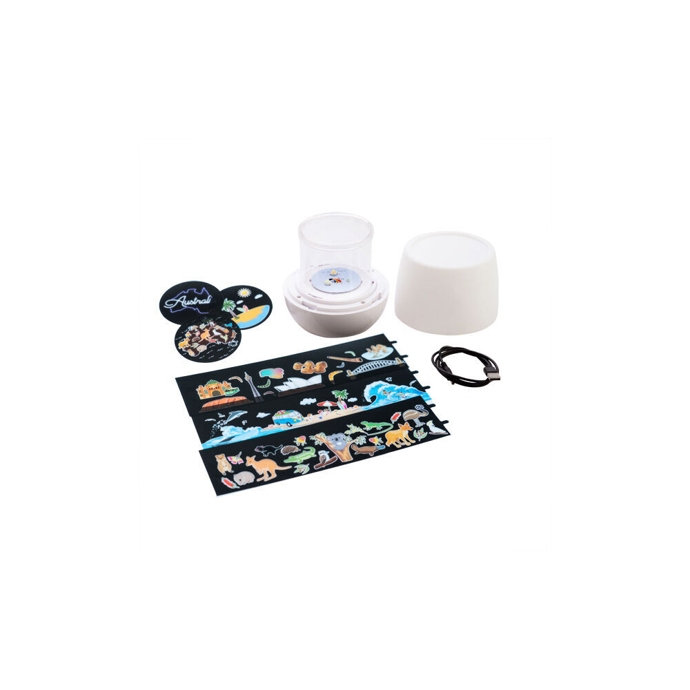 Lil Dreamers 12.9x12.9x12.9cm Glowing Rotating LED Projector Australiana — image 4