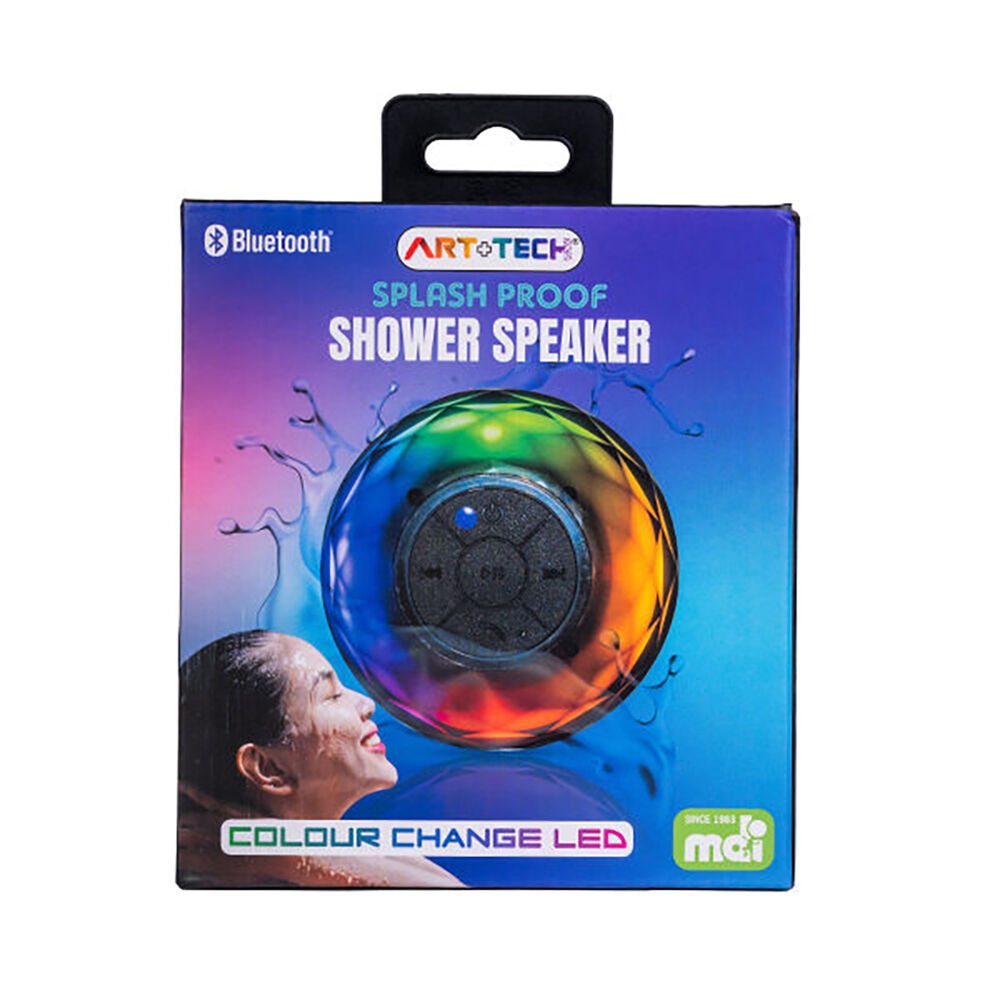 Art + Tech Rechargeable Wireless Bluetooth Splash Proof Shower Speaker — image 4