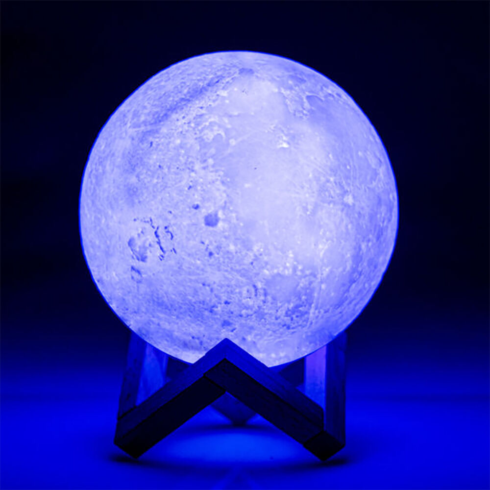 Lil Dreamers Night Light Touch Lamp Moon Bedroom Decor Kids/Children White — image 3