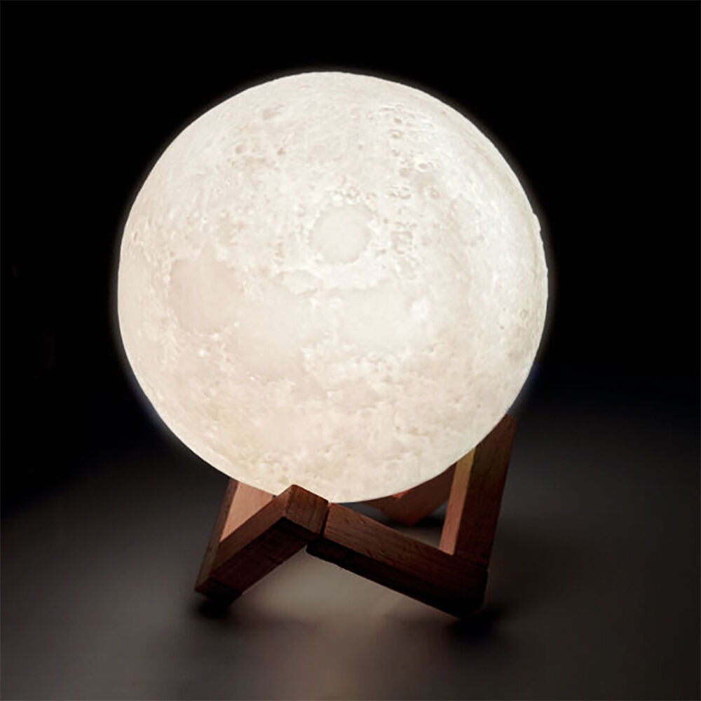 Lil Dreamers Night Light Touch Lamp Moon Bedroom Decor Kids/Children White — image 2