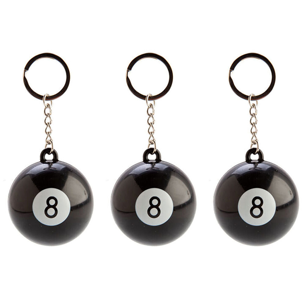 Worlds Smallest Magic Fortune Ball Keyring/Keychain Miniature Toy Kids 6y+ (3 Pack)
