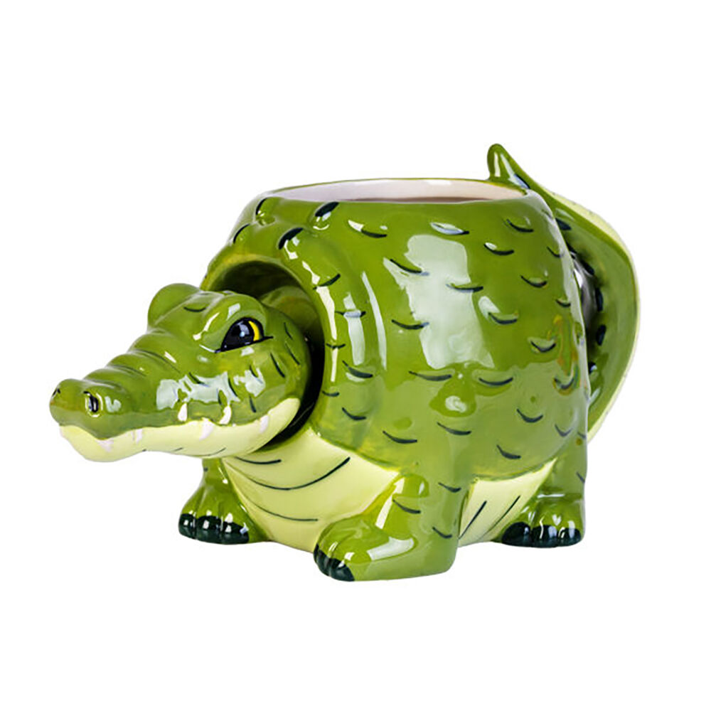 Outback Mates 3D Croc Bobble Head Ceramic Coffee/Tea Animal Mug 17x13cm GRN