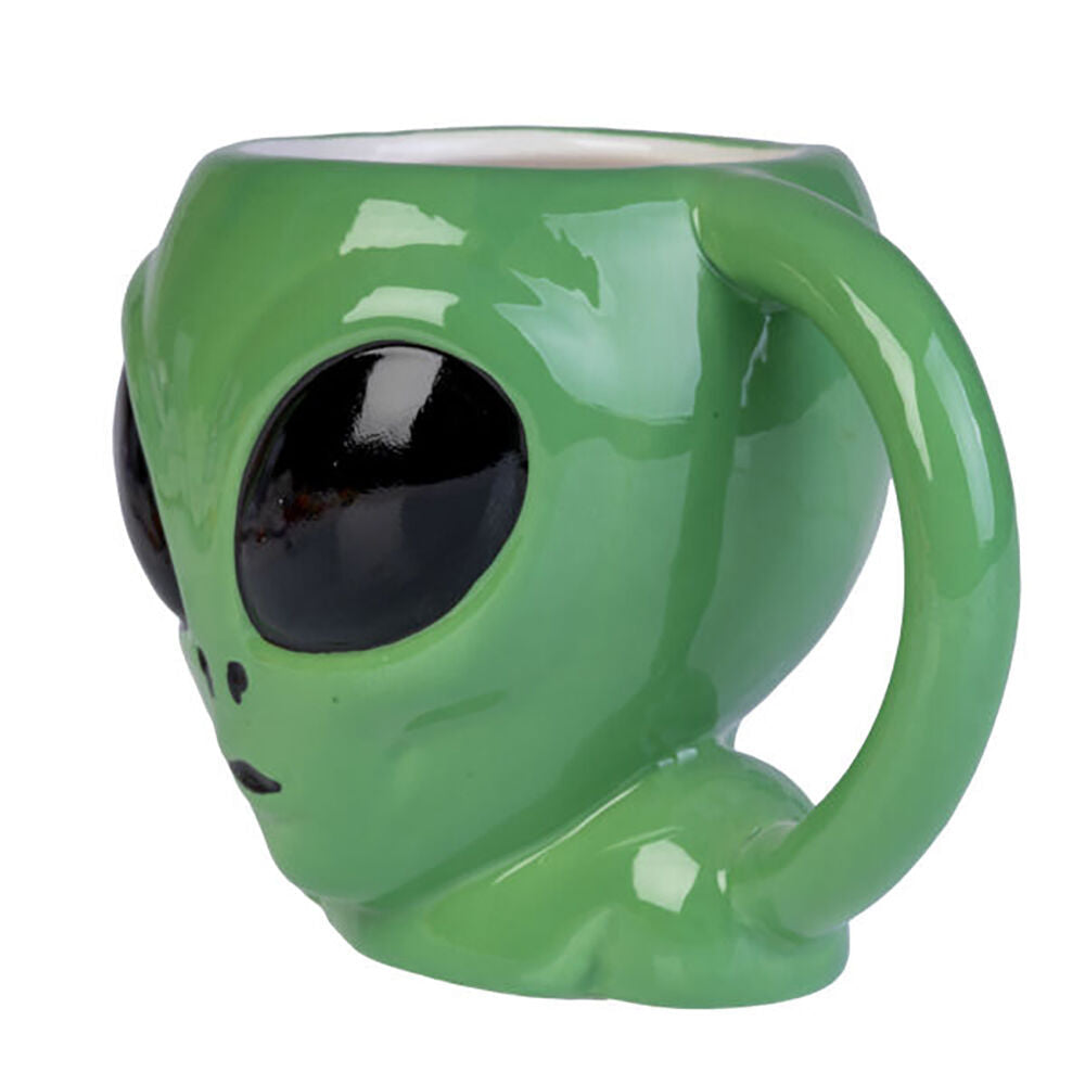 Alien 3D Alien Head Glossy Coffee/Tea Novelty Ceramic Mug 15x11.5cm Green (2 Pack) — image 4