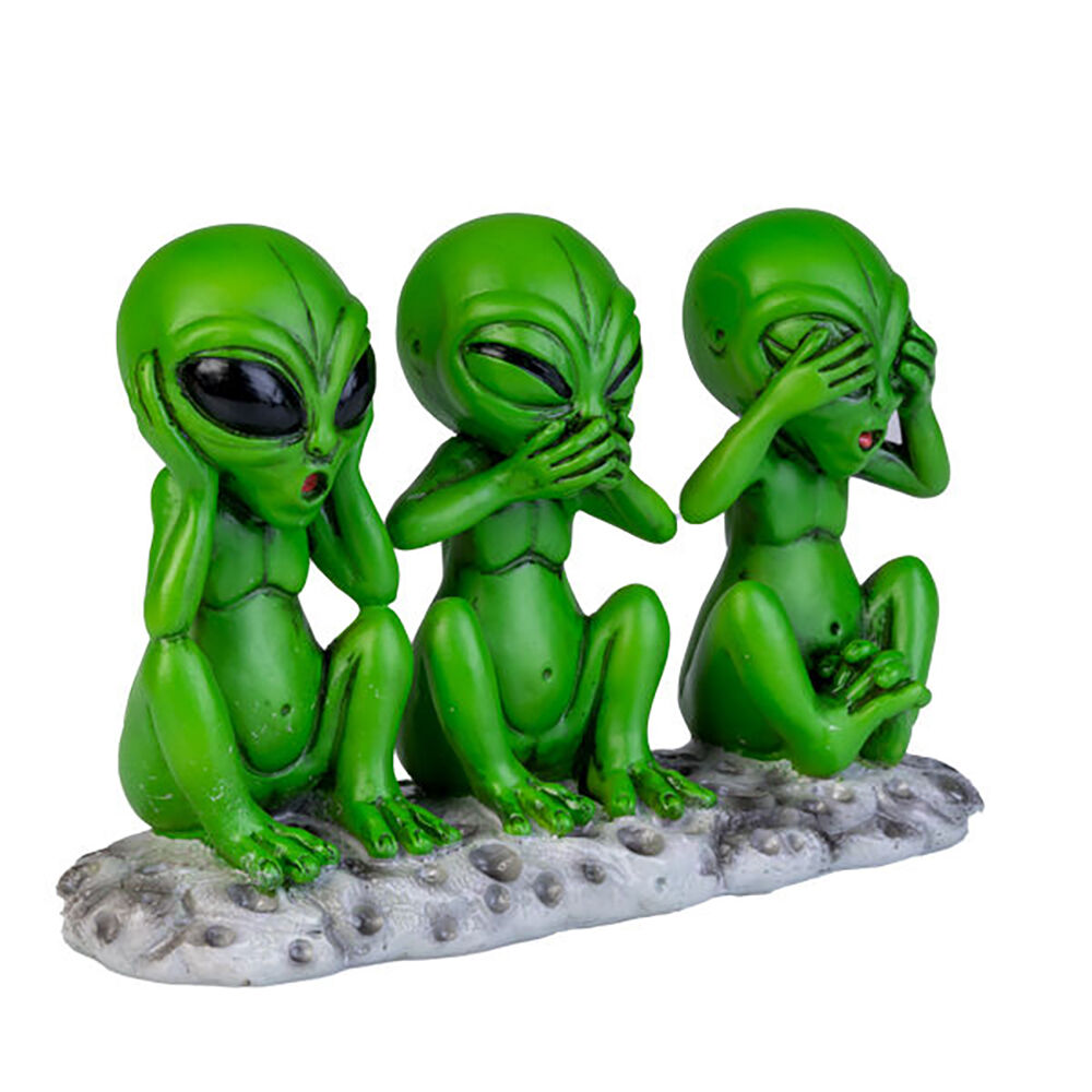 Alien 3 Wise Aliens Polyresin Figurine/Statue Home Ornament Decor 16x10cm Green — image 2