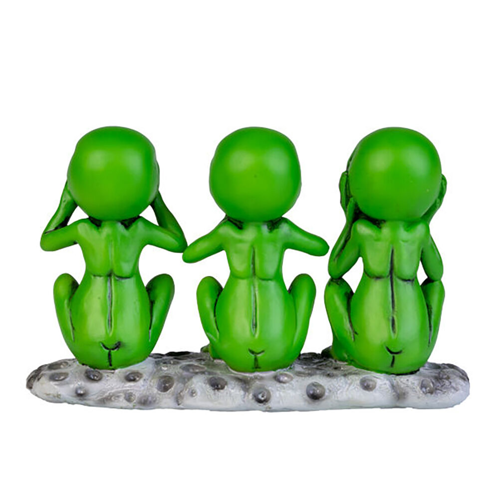 Alien 3 Wise Aliens Polyresin Figurine/Statue Home Ornament Decor 16x10cm Green — image 4