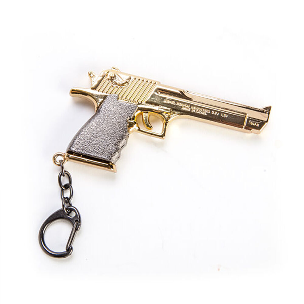 Mdi Iron Keychain/Keyring Mini Pistol Replica Toy Bag Charm 13x4.5cm (3 Pack) — image 2
