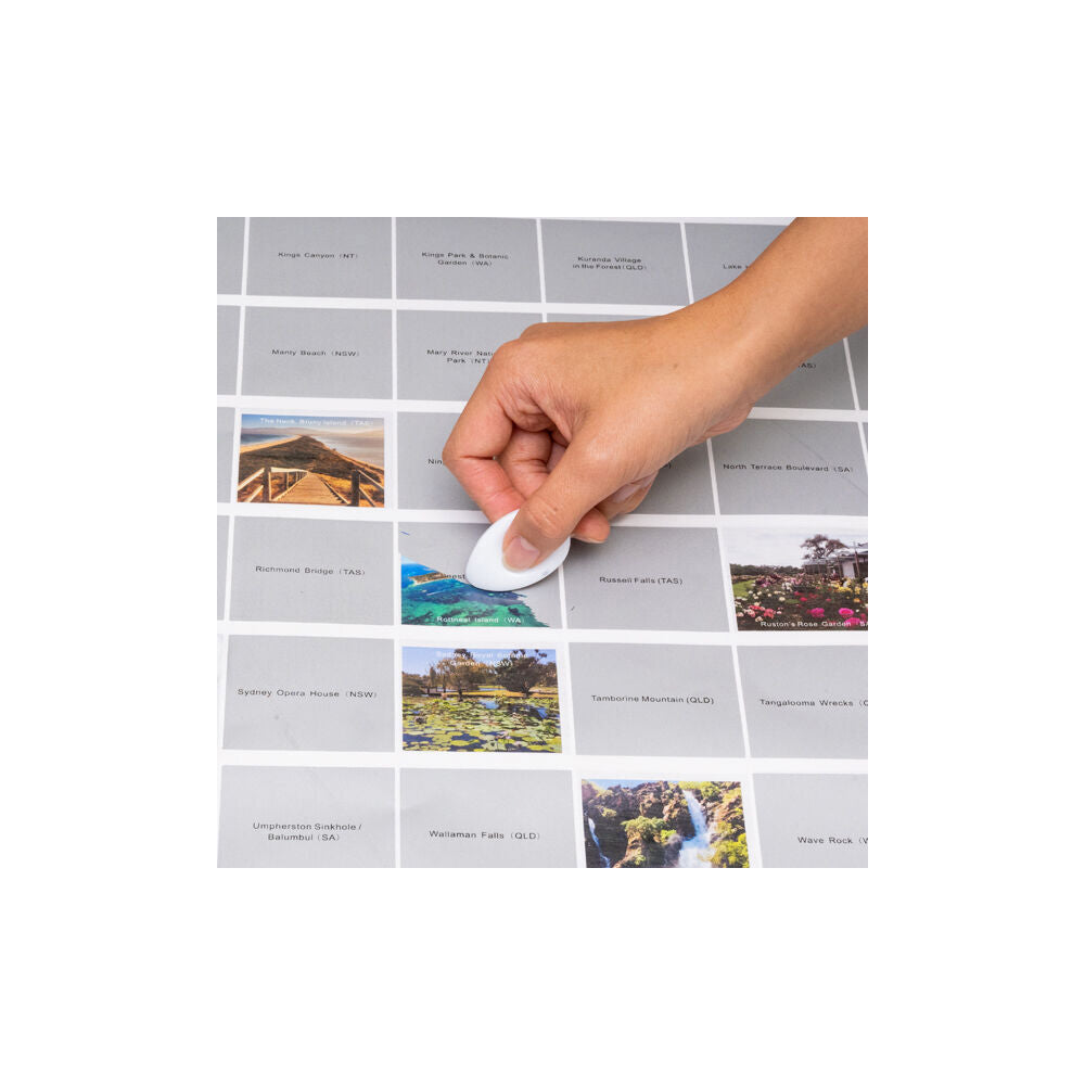 Mdi 82.5x59.4x0.1cm Scratch Off Map Top 100 Destinations Australia Poster — image 3