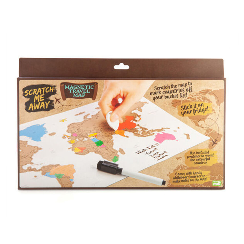 Mdi Scratch Me Away Magnetic World Map Whiteboard 42.5x22.7x0.1cm (2 Pack) — image 2
