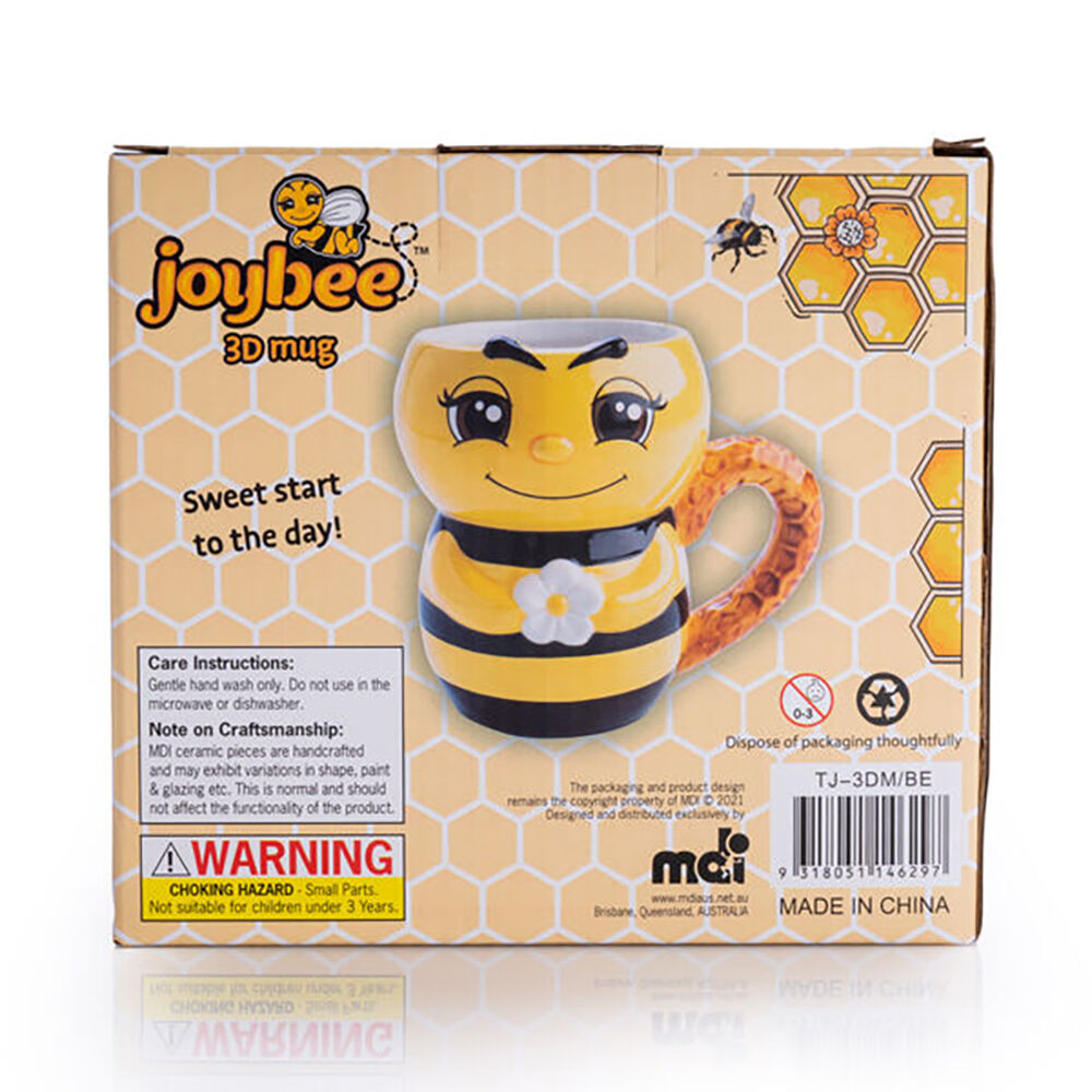 Joybee 3D Bee Ceramic Coffee/Tea Novelty Insect Mug Drinkware 13x12cm Yellow — image 6