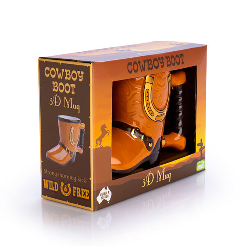 Mdi 3D Boss Cowboy Boot Ceramic Coffee/Tea Novelty Mug 16.5x11.5cm Orange — image 3