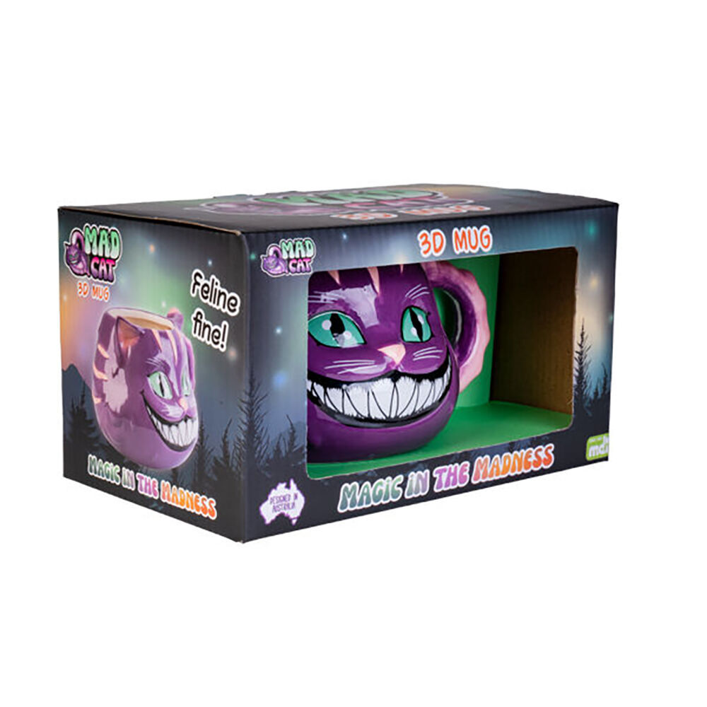 Mad Cat MDI 3D Mad Cat Ceramic Animal Coffee/Tea Novelty Mug 16.5x12.6cm Purple (2 Pack) — image 5
