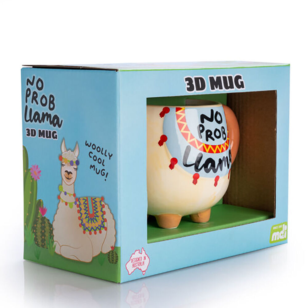 Alpaca Valley 3D No Prob Llama Coffee/Tea Ceramic Mug 17.3x12cm (3 Pack) — image 4