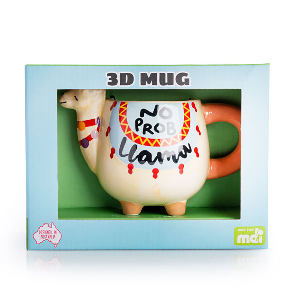 Alpaca Valley 3D No Prob Llama Coffee/Tea Ceramic Mug 17.3x12cm (3 Pack) — image 5