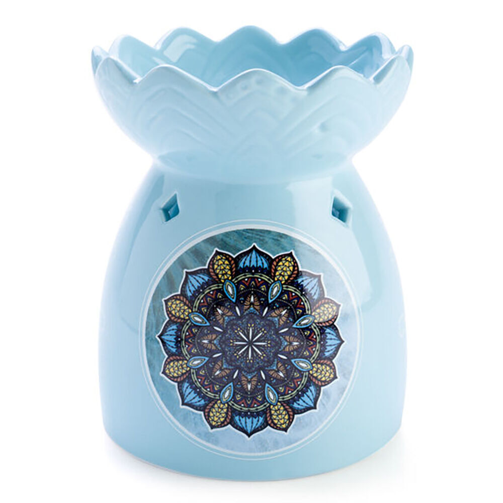 Wild Scents Oil Burner Mandala Wax Tealight Candles Holder 12.2x14cm Blue (3 Pack) — image 2