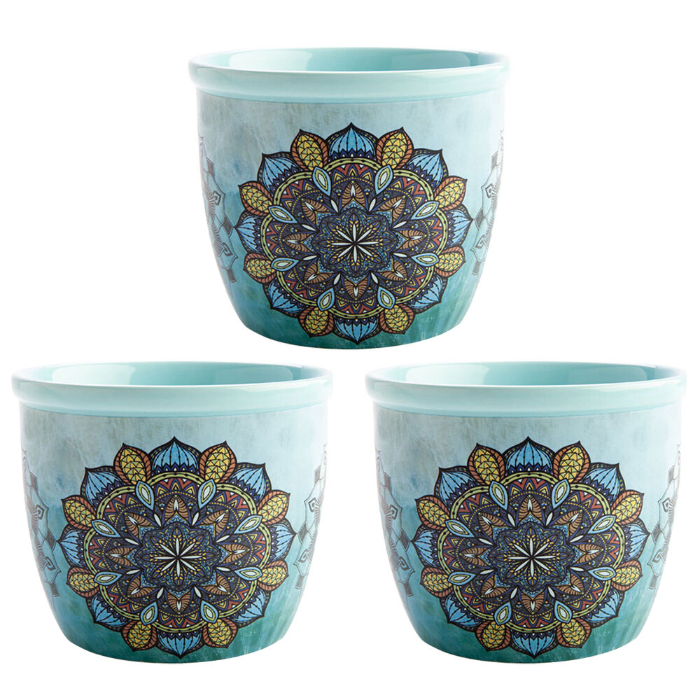 Mdi Smudge Bowl Sage/Incense Burner Ceramic Mandala 12.5x10.5cm Blue (3 Pack)