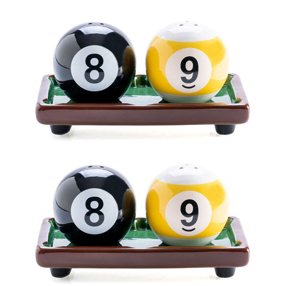 Flavour Mates 2pc Flavour Mates Salt & Pepper Shaker Set 14.7x7.8x7.5cm 8-Ball Pool Balls (2 Pack)