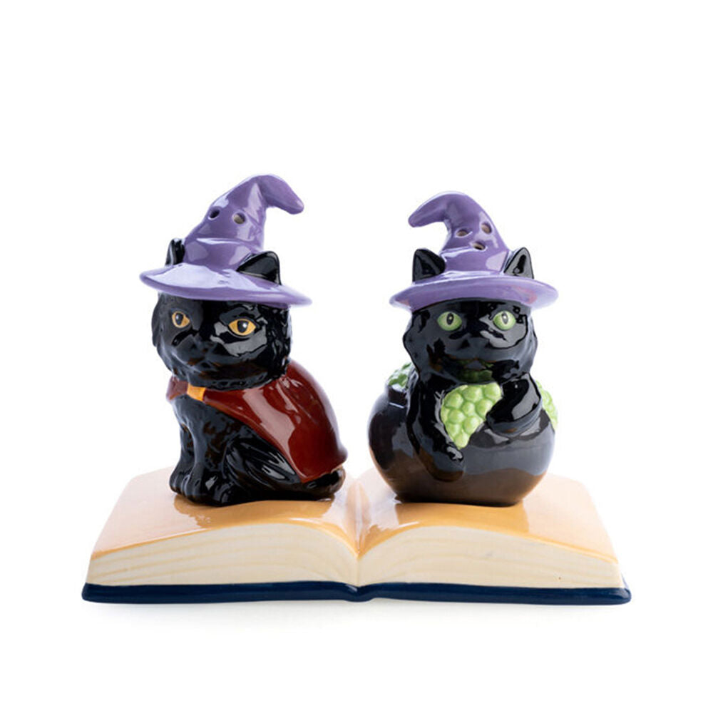 Flavour Mates 3D Salt & Pepper Shaker Set 14.5x8.5x11cm Black Cats (2 Pieces)