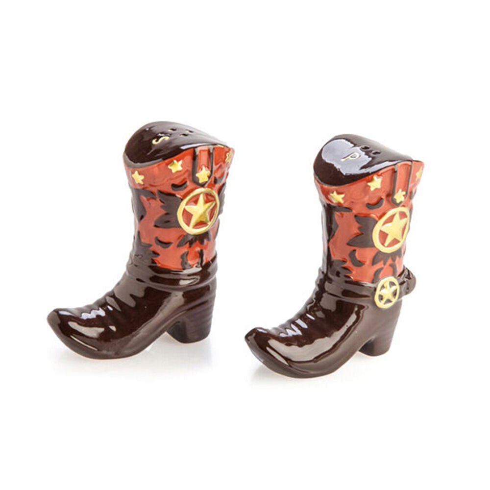 Flavour Mates 3D Salt & Pepper Shaker Set 9.5x4.3x8.5cm Cowboy Boots (2 Pieces)
