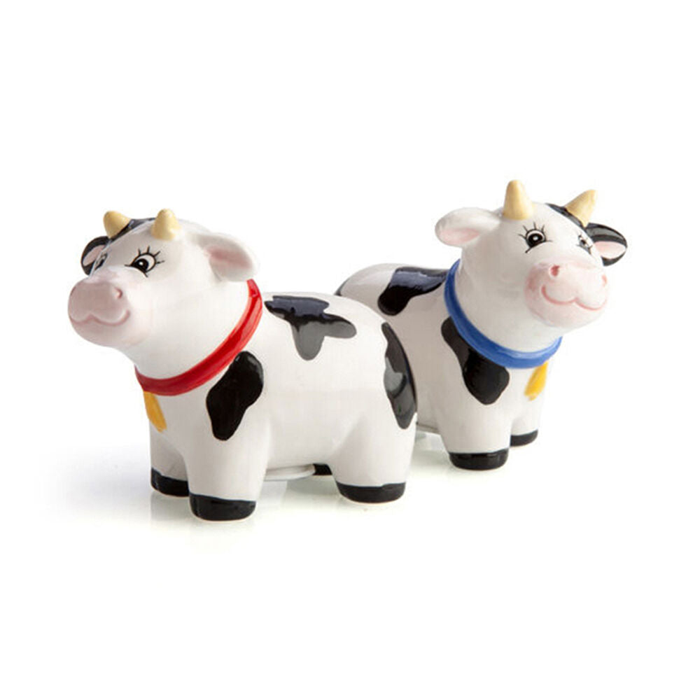 Flavour Mates 3D Salt & Pepper Shaker Duo Set 8.6x4x6.7cm Collared Cows (2 Pieces)
