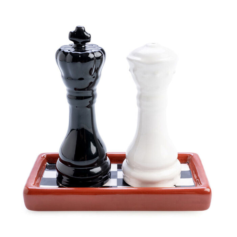 Flavour Mates 3D Salt & Pepper Shaker Duo Set 10.8x5.5x10.5cm Chess Pieces (2 Pieces)