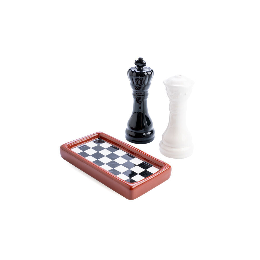 Flavour Mates 3D Salt & Pepper Shaker Duo Set 10.8x5.5x10.5cm Chess Pieces (2 Pieces) — image 3