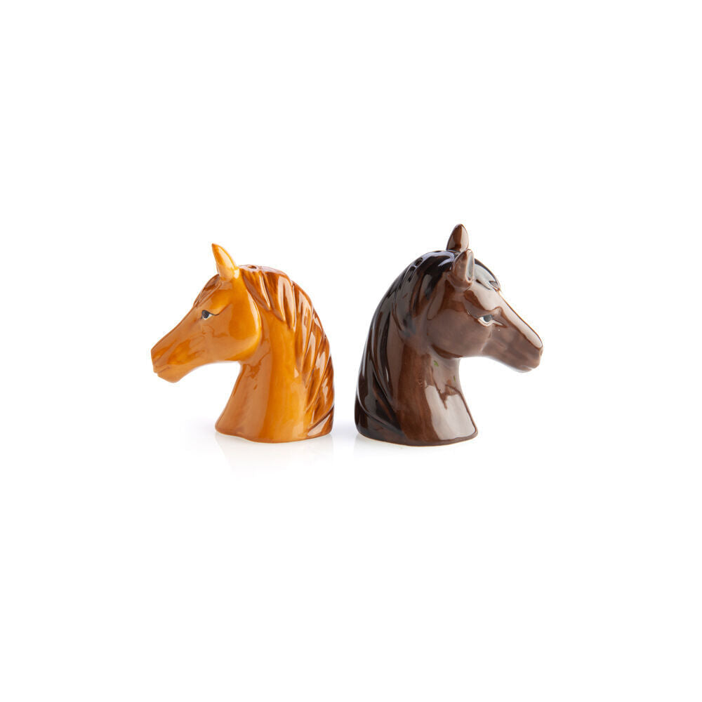 Flavour Mates 3D Salt & Pepper Shaker Duo Set 7.5x4x8.5cm Horse Heads (2 Pieces) — image 3