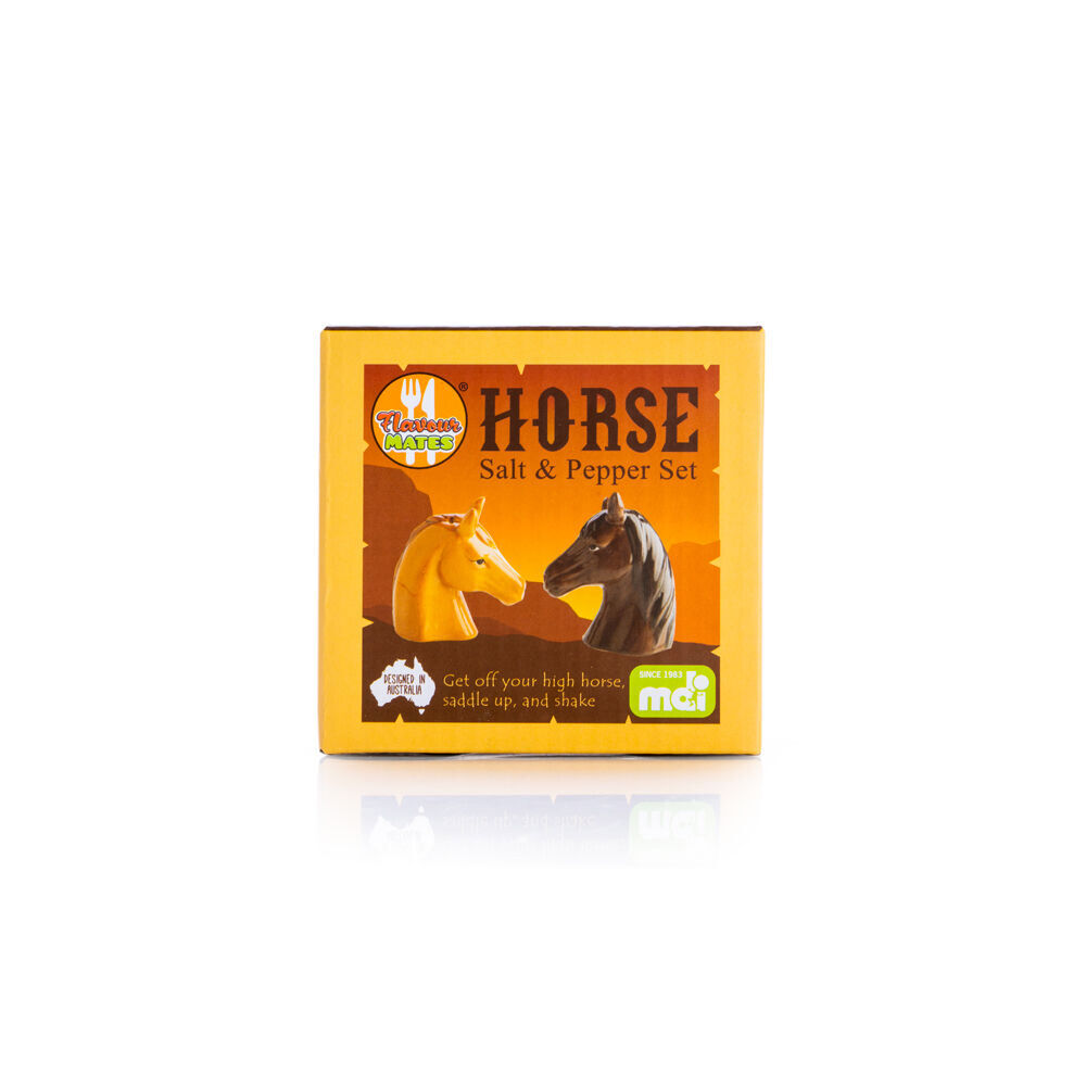 Flavour Mates 3D Salt & Pepper Shaker Duo Set 7.5x4x8.5cm Horse Heads (2 Pieces) — image 4