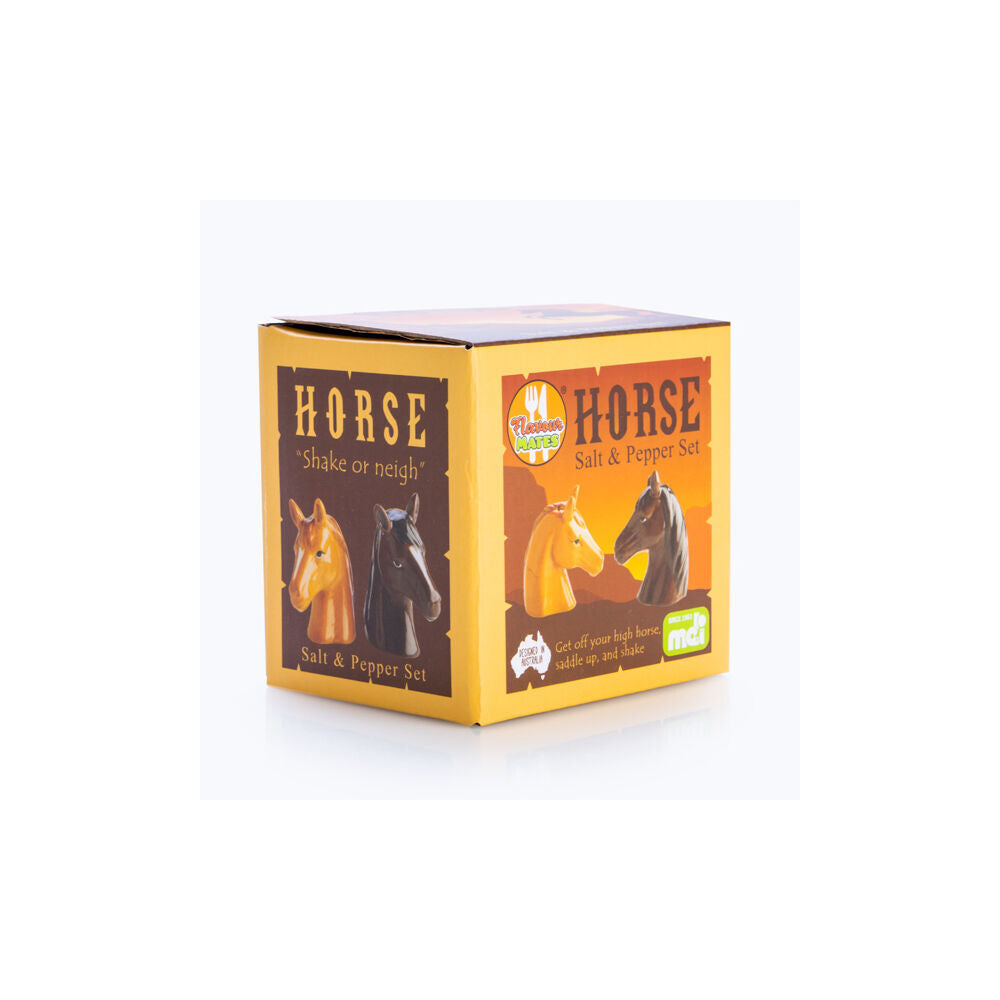 Flavour Mates 3D Salt & Pepper Shaker Duo Set 7.5x4x8.5cm Horse Heads (2 Pieces) — image 5