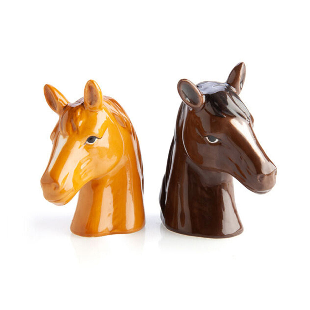 Flavour Mates 2pc Flavour Mates 3D Salt & Pepper Shaker Duo Set 7.5x4x8.5cm Horse Heads (2 Pack) — image 2