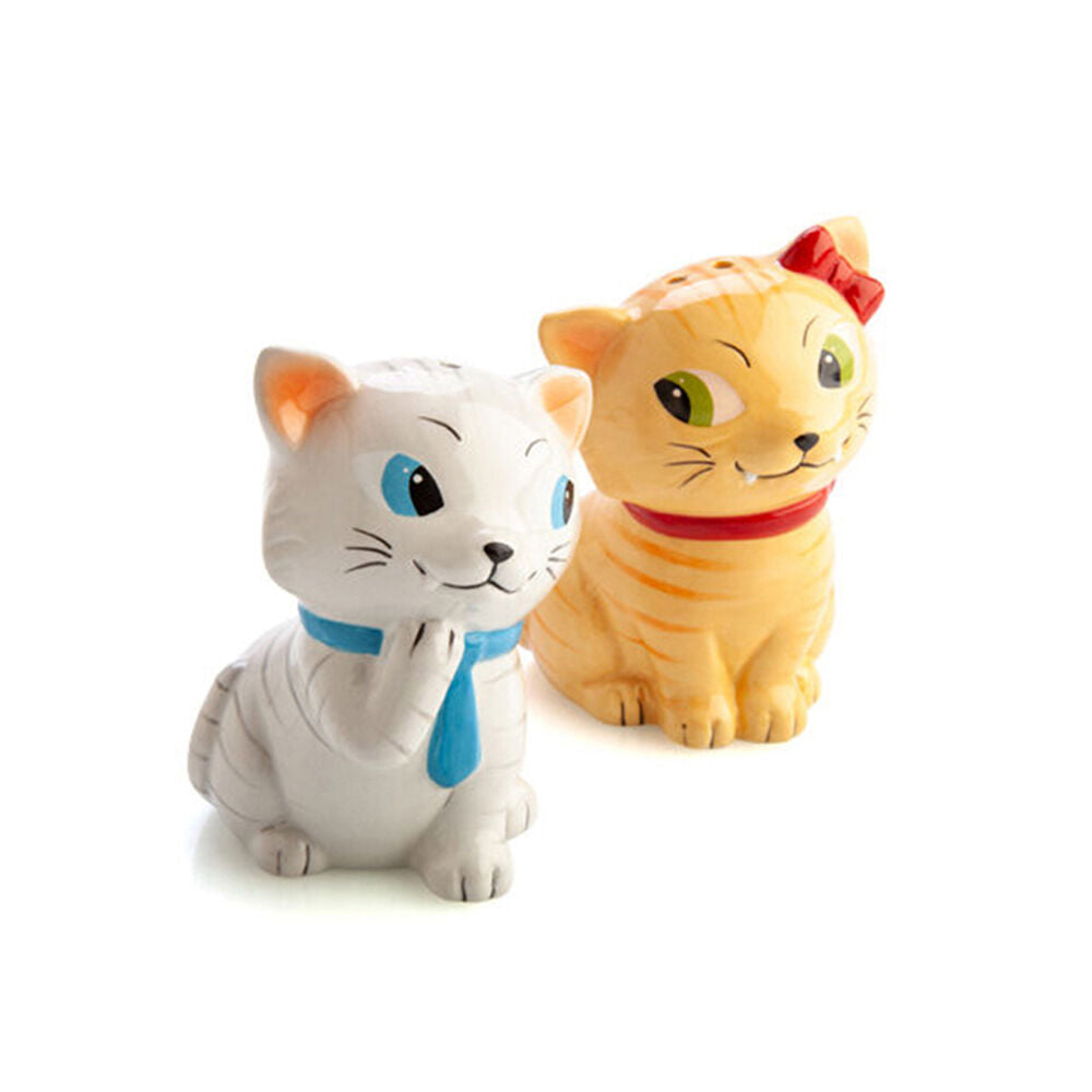 Flavour Mates 3D Salt & Pepper Shaker Set 12.5x6x9cm Tabby Cats (2 Pieces)