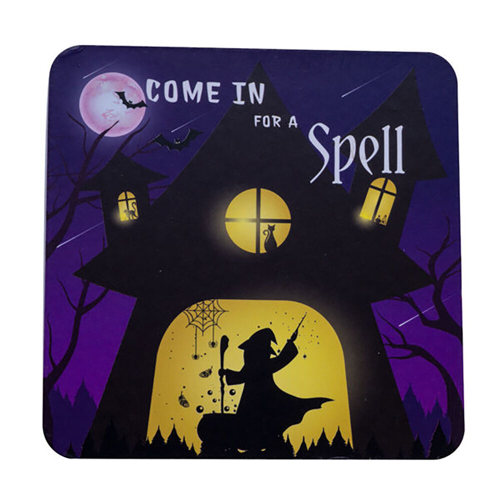 Mystical Worlds Cork-Backed Drink Coasters Table Mat Set Square Wicked (4 Pieces) — image 2