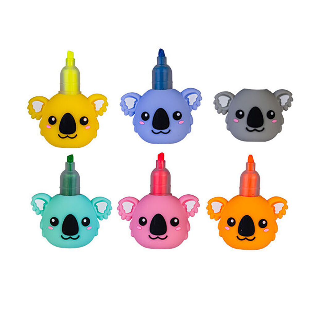Outback Mates Stackable Highlighters Writing Stationery Marker Koala Assort (4 Pack) — image 3