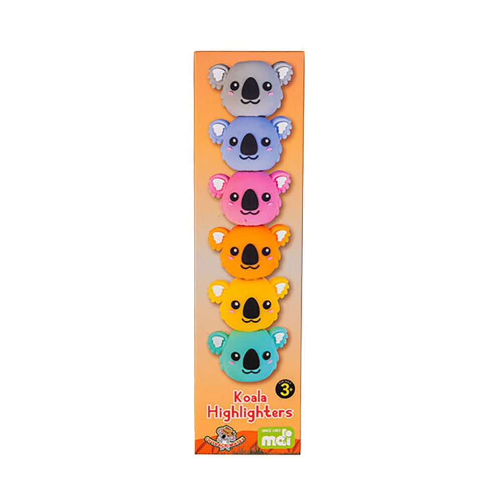 Outback Mates Stackable Highlighters Writing Stationery Marker Koala Assort (4 Pack) — image 4