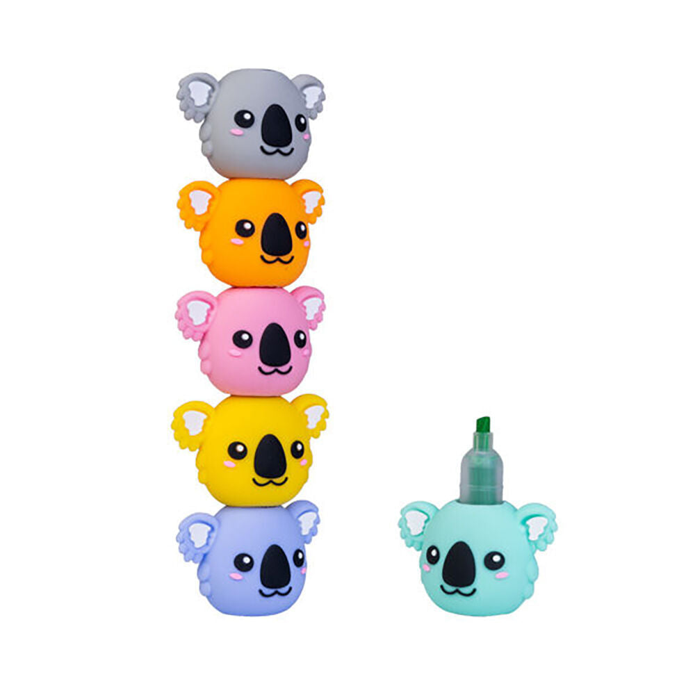 Outback Mates Stackable Highlighters Writing Stationery Marker Koala Assort (4 Pack) — image 5