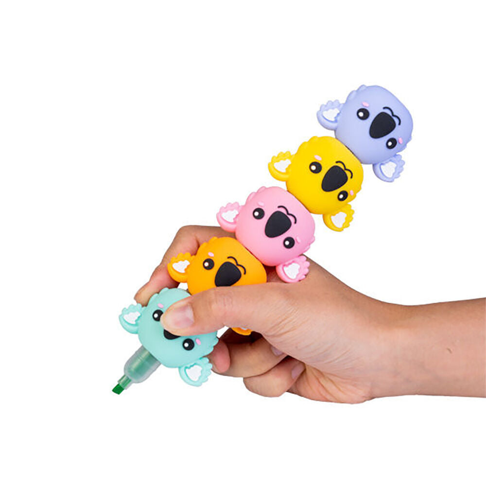 Outback Mates Stackable Highlighters Writing Stationery Marker Koala Assort (4 Pack) — image 6