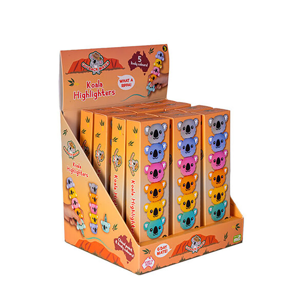 Outback Mates Stackable Highlighters Writing Stationery Marker Koala Assort (4 Pack) — image 7