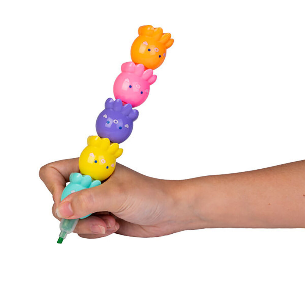 Aquaworld Stackable Highlighters Writing Stationery Marker Octopus Assorted (4 Pack) — image 6