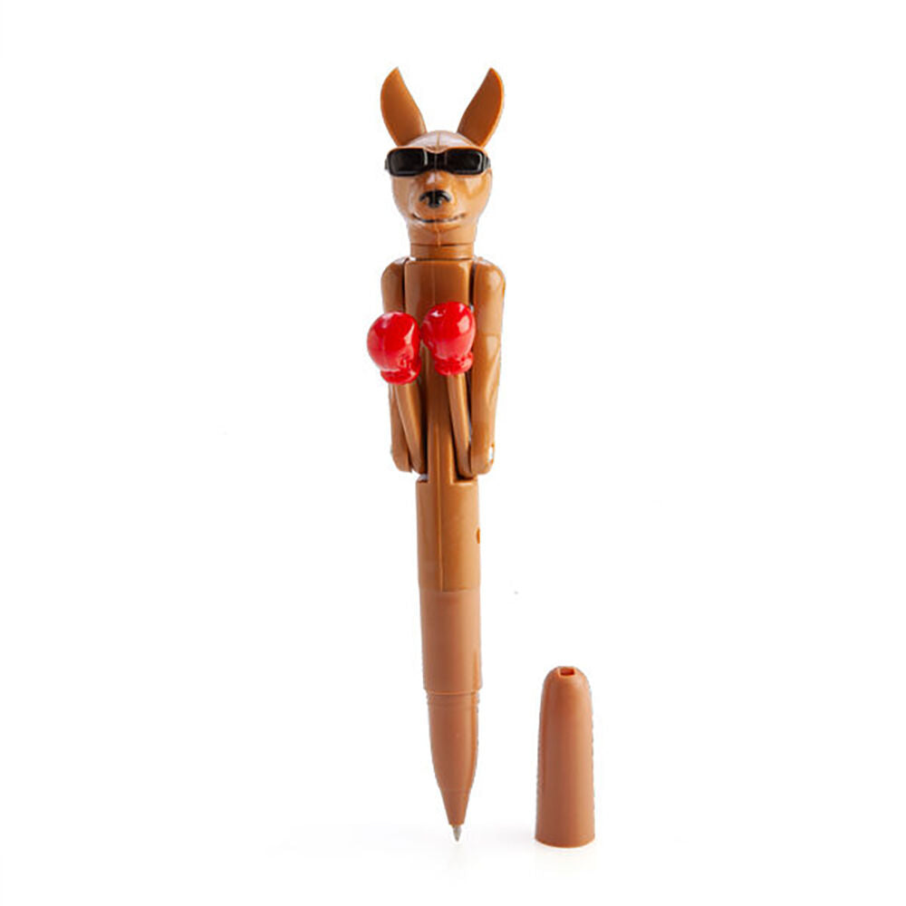 Outback Mates Brown Ballpoint Pen Boxing Kangaroo School Supplies 18.7cm