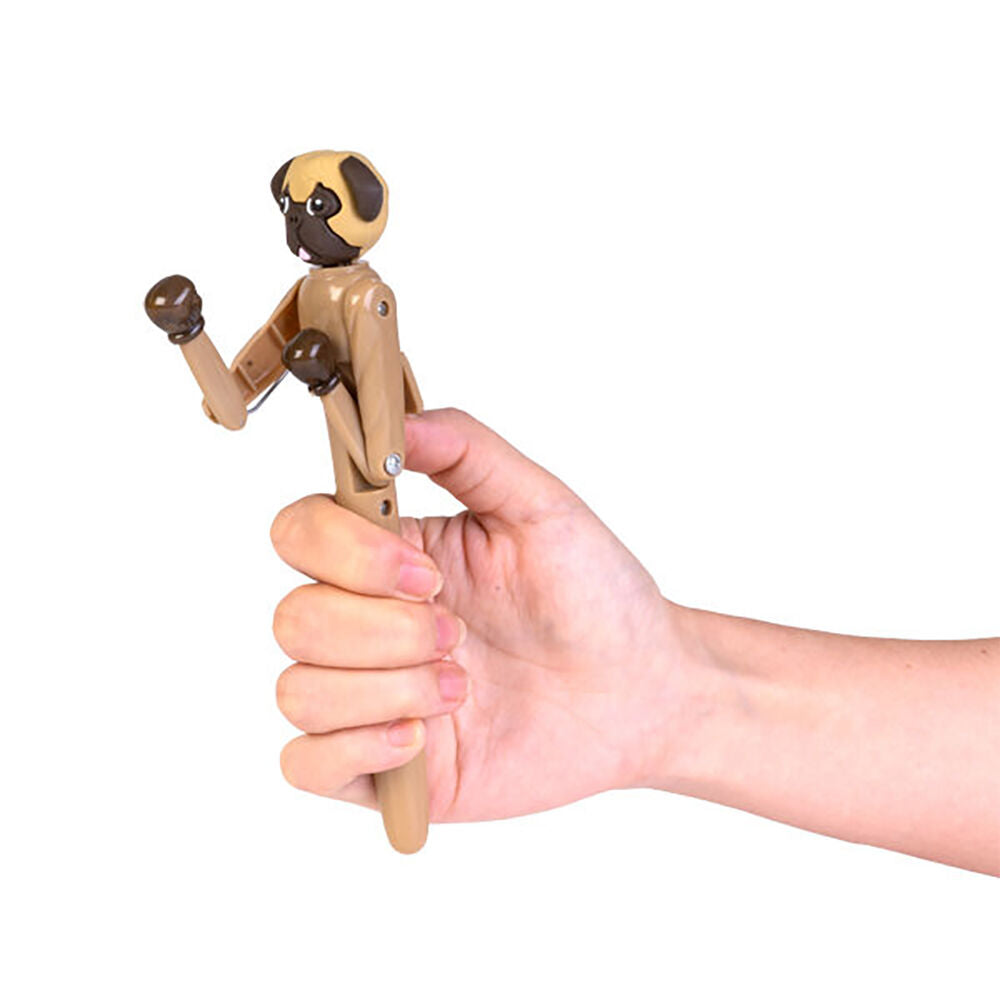 Pug Brown Pen Stationery Boxing Ballpoint Ink School Supplies Writing 19cm — image 2