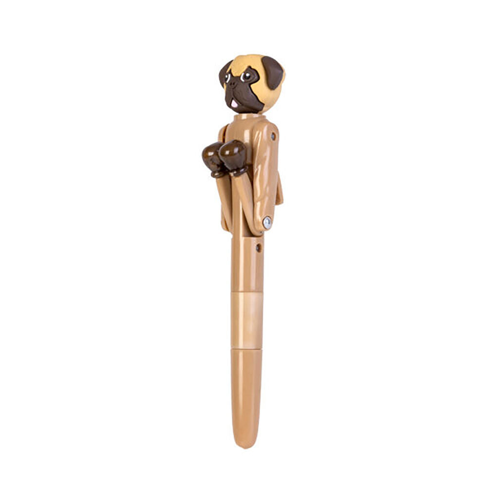 Pug Brown Pen Stationery Boxing Ballpoint Ink School Supplies Writing 19cm