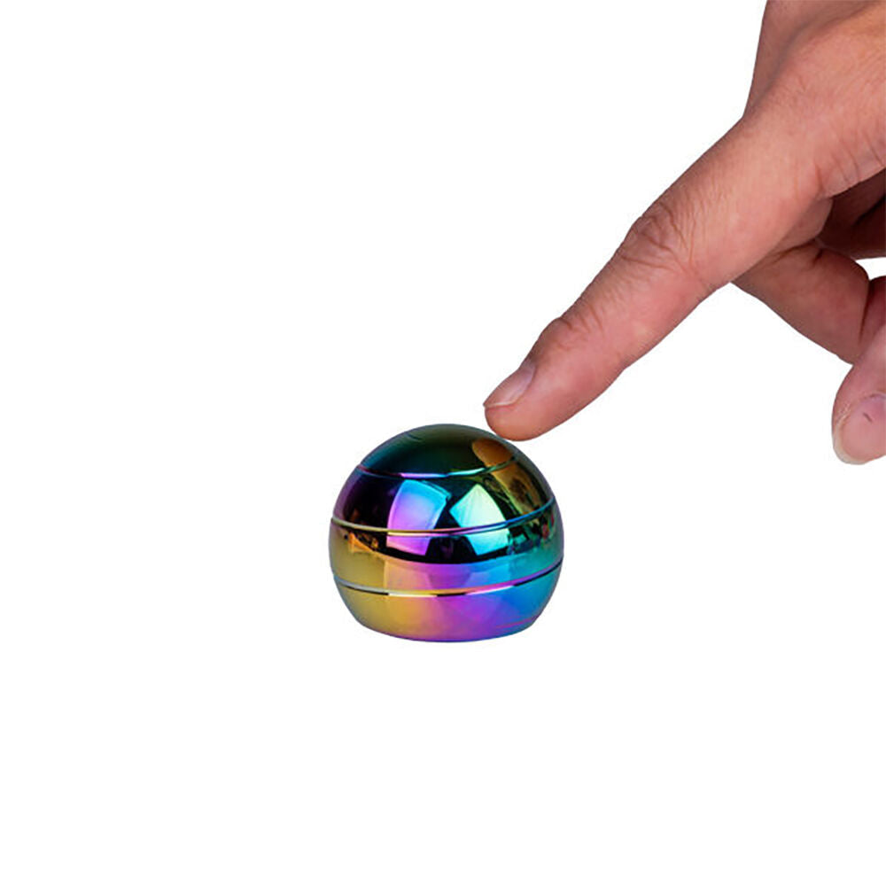 Mdi Metallic Rainbow Gyro Fidget Spinner Desk Toy Fun Display 3.9cm Kids 6y+ (2 Pack) — image 4