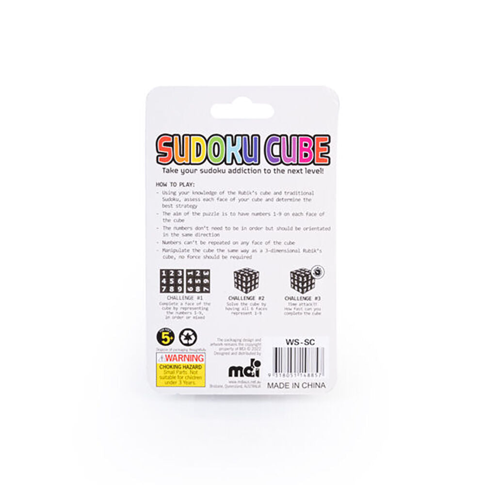 Mdi 5.5x5.5cm Number Puzzle Game Sudoku Cube Educational Toy Black — image 3