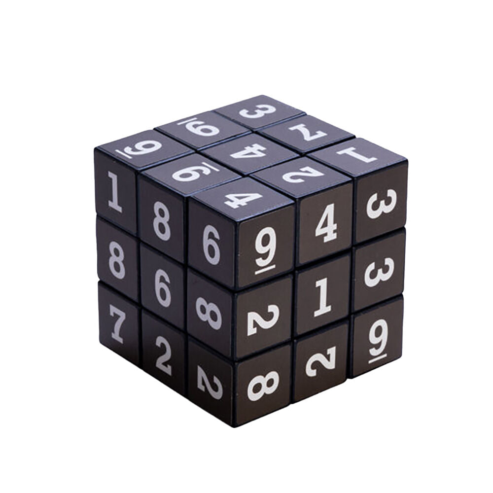 Mdi 5.5x5.5cm Number Puzzle Game Sudoku Cube Educational Toy Black