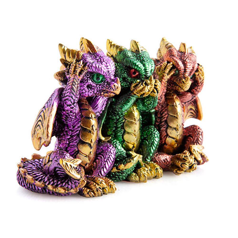 Mystical Worlds 3 Wise Dragons Figurine Home Ornament Decoration 14x8.2cm — image 2