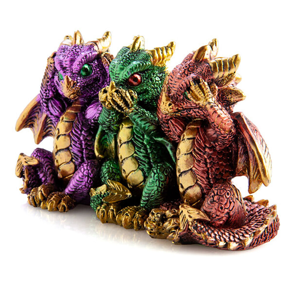 Mystical Worlds 3 Wise Dragons Figurine Home Ornament Decoration 14x8.2cm — image 3