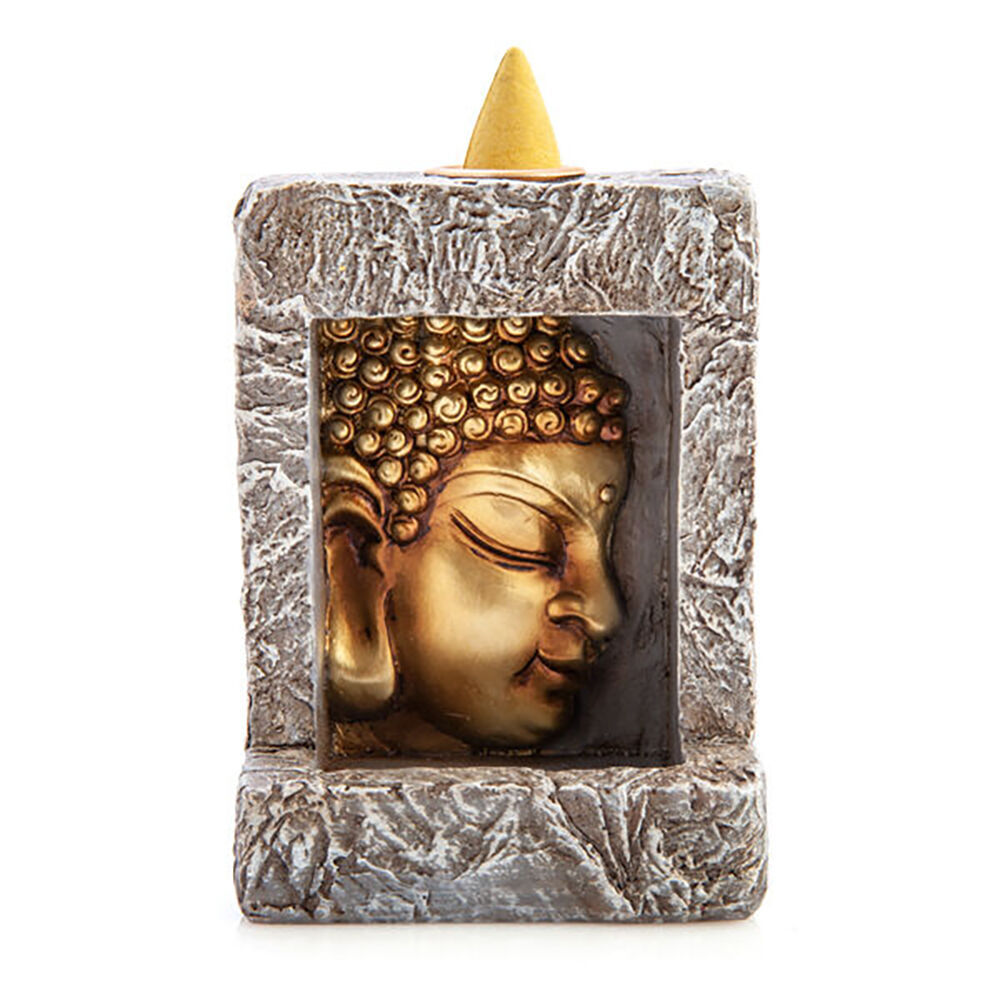 Mdi Backflow Cone Burner Frame Buddha Head Incense Burner Home/Room Decor (2 Pack) — image 2