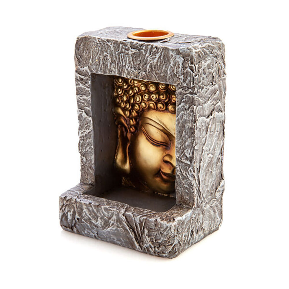 Mdi Backflow Cone Burner Frame Buddha Head Incense Burner Home/Room Decor (2 Pack) — image 6