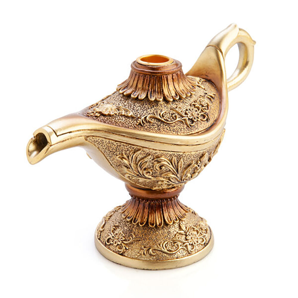 Mystical Worlds MDI Mystical Worlds Backflow Burner Magic Lamp Incense Burner Home Decor Gold — image 6