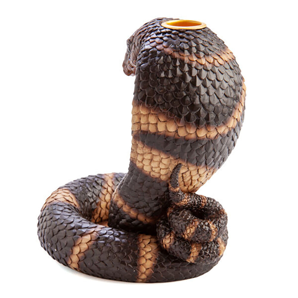 Mdi Backflow Burner Snake Cobra Incense Burner Home/Room Reptile Decor Brown — image 4